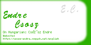 endre csosz business card